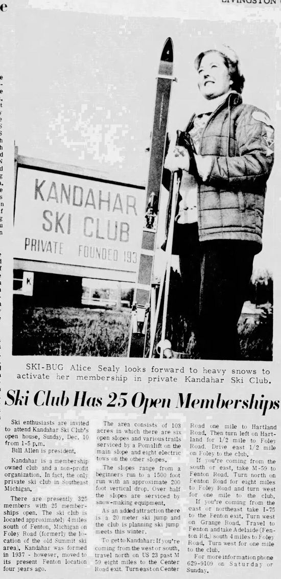 Kandahar Ski Club (Summit Ski Club) - Dec 6 1967 Article